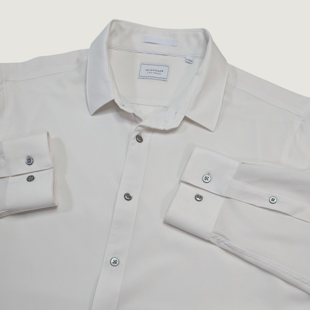 7Diamonds Liberty Shirt Men's XL White 4-Way Stretch Long Sleeve Button Up